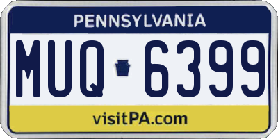 PA license plate MUQ6399