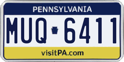 PA license plate MUQ6411