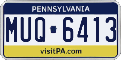 PA license plate MUQ6413