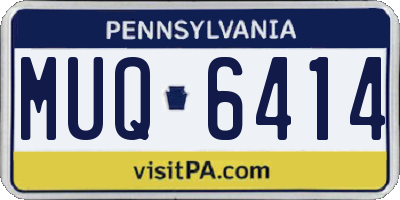 PA license plate MUQ6414