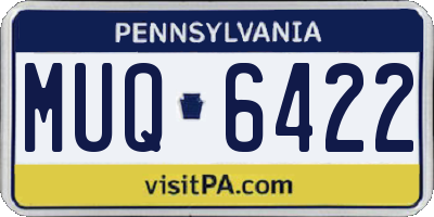PA license plate MUQ6422