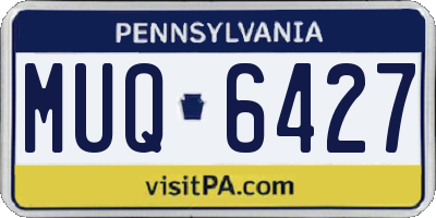 PA license plate MUQ6427