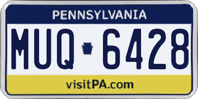 PA license plate MUQ6428