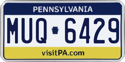 PA license plate MUQ6429