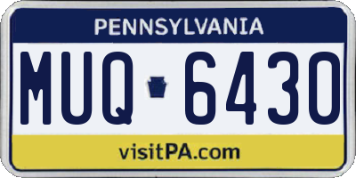 PA license plate MUQ6430