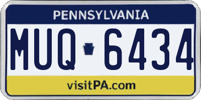 PA license plate MUQ6434