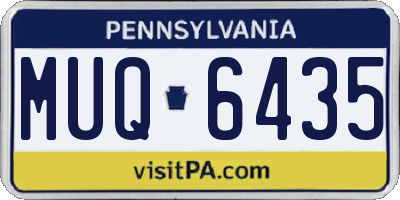 PA license plate MUQ6435