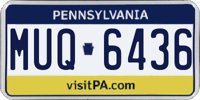 PA license plate MUQ6436