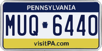 PA license plate MUQ6440