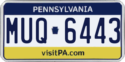 PA license plate MUQ6443