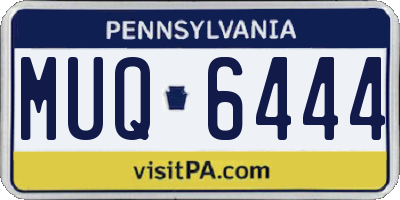 PA license plate MUQ6444