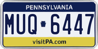 PA license plate MUQ6447