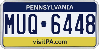 PA license plate MUQ6448