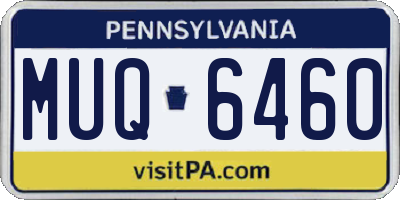 PA license plate MUQ6460