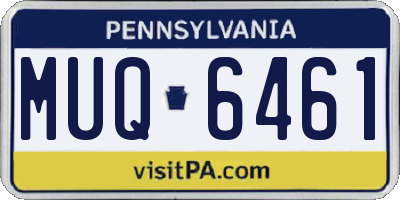 PA license plate MUQ6461
