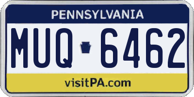PA license plate MUQ6462
