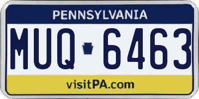 PA license plate MUQ6463