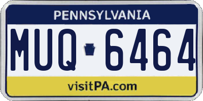 PA license plate MUQ6464