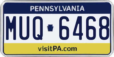 PA license plate MUQ6468