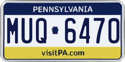 PA license plate MUQ6470