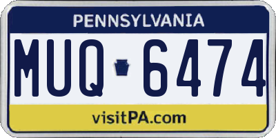 PA license plate MUQ6474