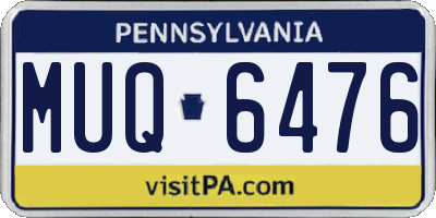 PA license plate MUQ6476