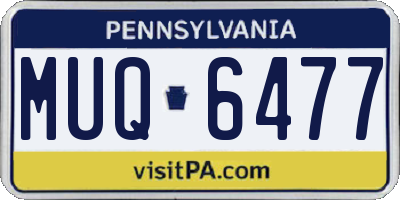 PA license plate MUQ6477