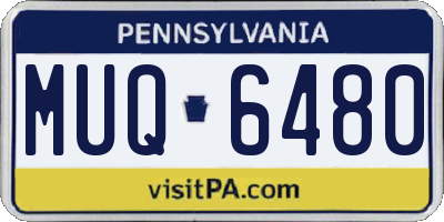 PA license plate MUQ6480