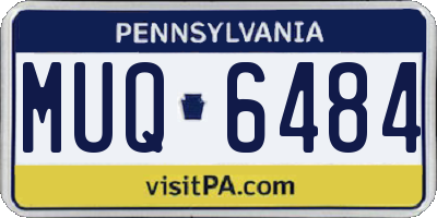 PA license plate MUQ6484