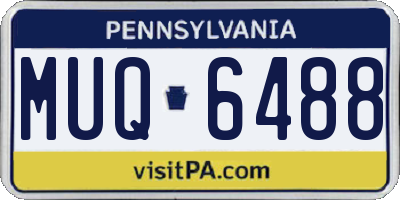 PA license plate MUQ6488