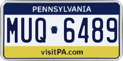 PA license plate MUQ6489