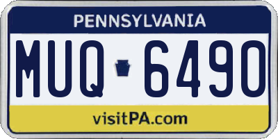 PA license plate MUQ6490