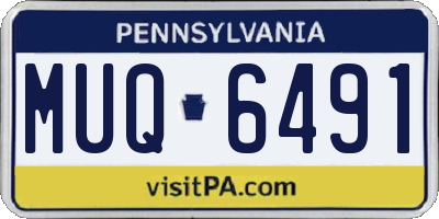 PA license plate MUQ6491