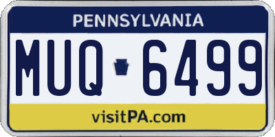 PA license plate MUQ6499