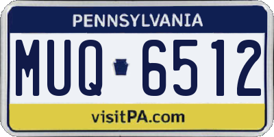 PA license plate MUQ6512