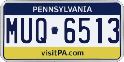 PA license plate MUQ6513