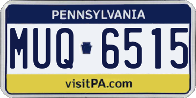 PA license plate MUQ6515