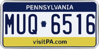 PA license plate MUQ6516