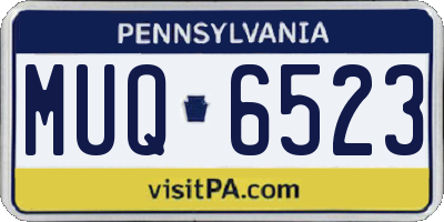 PA license plate MUQ6523