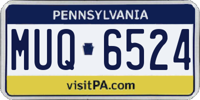 PA license plate MUQ6524