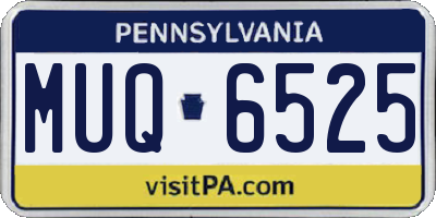 PA license plate MUQ6525