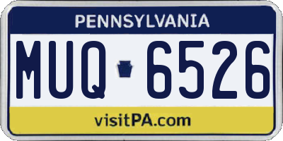 PA license plate MUQ6526