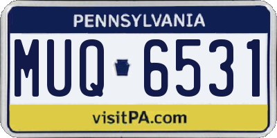 PA license plate MUQ6531