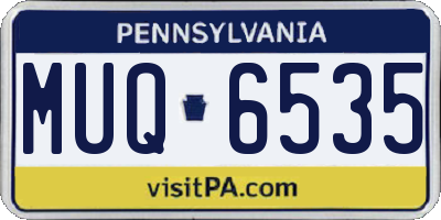 PA license plate MUQ6535