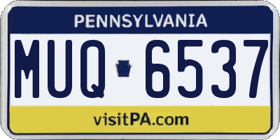 PA license plate MUQ6537
