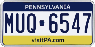 PA license plate MUQ6547