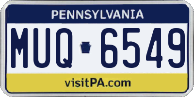 PA license plate MUQ6549