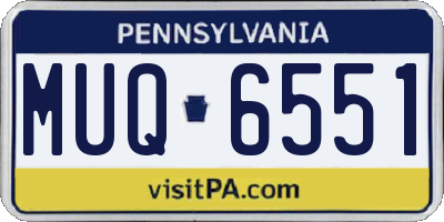 PA license plate MUQ6551