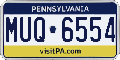 PA license plate MUQ6554