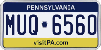 PA license plate MUQ6560